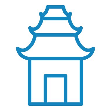 Bir tapınak simgesinin vektör illüstrasyonu