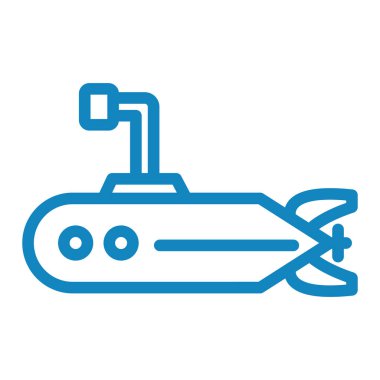 Denizaltı. Web simgesi basit illüstrasyon