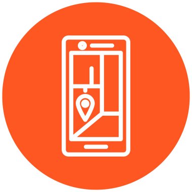 Cep telefonu simgesi, vektör illüstrasyonu