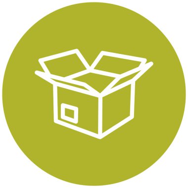 Kutu. Web simgesi basit illüstrasyon