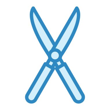 Makas. Bahçe aracı simgesinin vektör illüstrasyonu