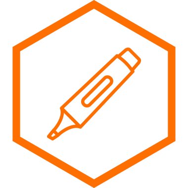 Vurgulama simgesi vektör illüstrasyonu