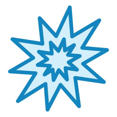 patlama vektör simgesi gösterim tasarımı