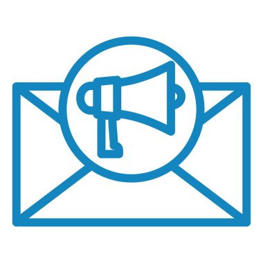 Mesaj var. Web simgesi basit illüstrasyon