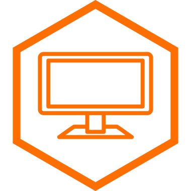 bilgisayar izleyici vektör simgesi