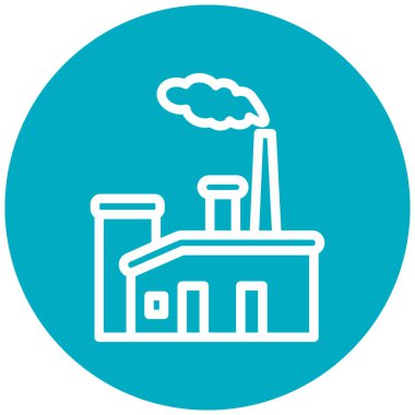 Fabrika. Web simgesi basit illüstrasyon