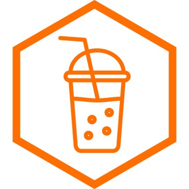 Moda tarzında izole edilmiş portakal suyu simgesi