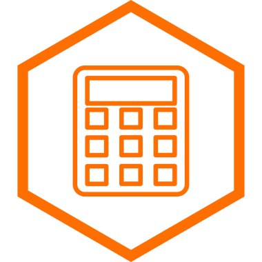 hesap makinesi simgesi, vektör illüstrasyonu