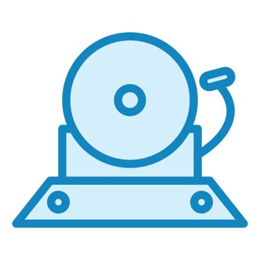 Yangın alarmı. Web simgesi basit illüstrasyon 