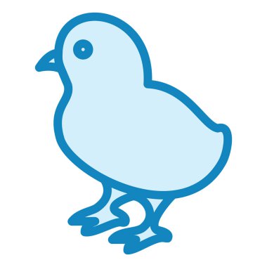 Piliç Web simgesi basit illüstrasyon 