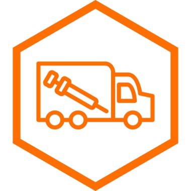 Bir kamyon simgesinin vektör çizimi