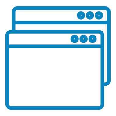 Tarayıcı. Web simgesi basit illüstrasyon