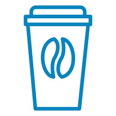 Kahve. Web simgesi basit illüstrasyon