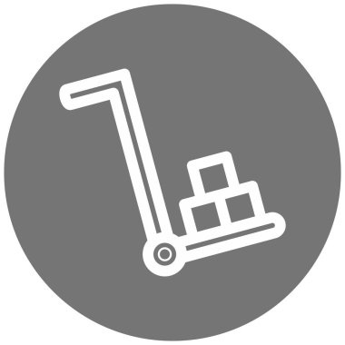 El arabası. Web simgesi basit illüstrasyon