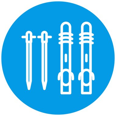 Modern kayak simgesinin vektör illüstrasyonu