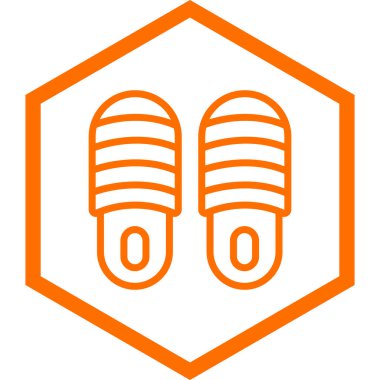 Terlik simge vektör çizim