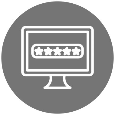 parola ikonu vektör illüstrasyonu