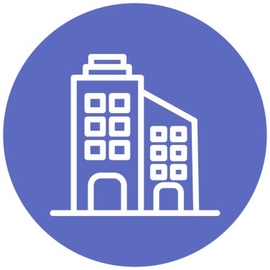 Bina. Web simgesi basit illüstrasyon