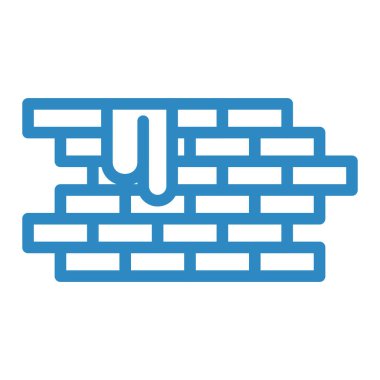 Tuğla duvar simgesi. vektör illüstrasyonu