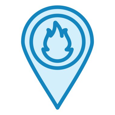 Ateş pozisyonu. Web simgesi basit illüstrasyon 