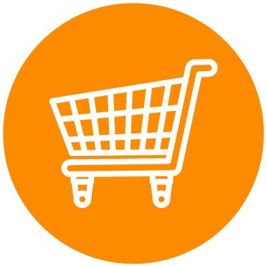 Alışveriş arabası. Basit resimleme