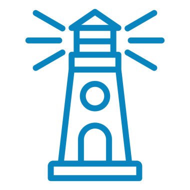 deniz feneri ikonu vektör illüstrasyonu