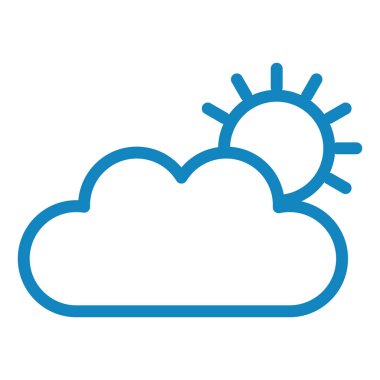 Bulut. Web simgesi basit illüstrasyon