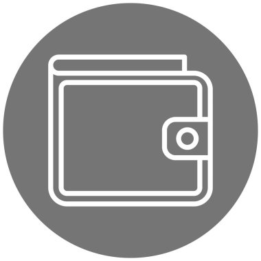 Cüzdan. Web simgesi basit illüstrasyon