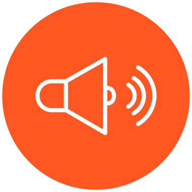 Konuşmacı. Web simgesi basit illüstrasyon