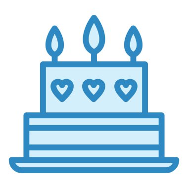 Kek. Web simgesi basit illüstrasyon