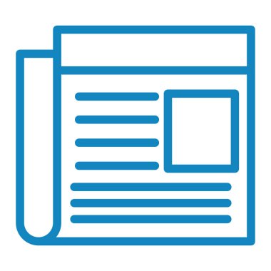 gazete vektörü ince çizgi simgesi