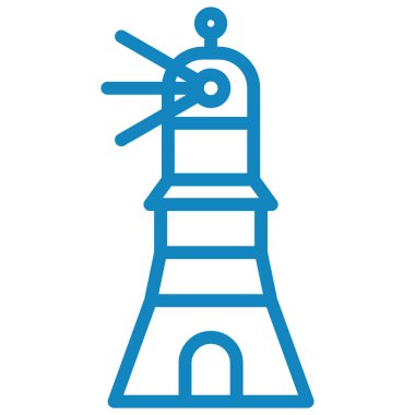 Deniz feneri. Web simgesi basit illüstrasyon