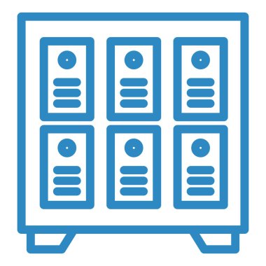 Ofis mobilyalarının vektör illüstrasyonu