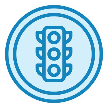 Trafik Işıkları Modern ikon vektör resimlemesi  