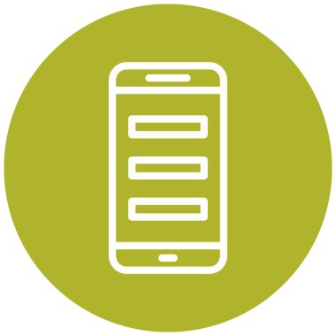 Cep telefonu simgesi, vektör illüstrasyonu