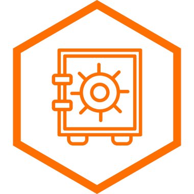 Modern güvenlik simgesinin vektör illüstrasyonu