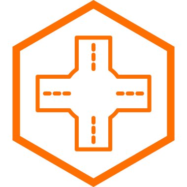 Bir çapraz simgenin vektör illüstrasyonu