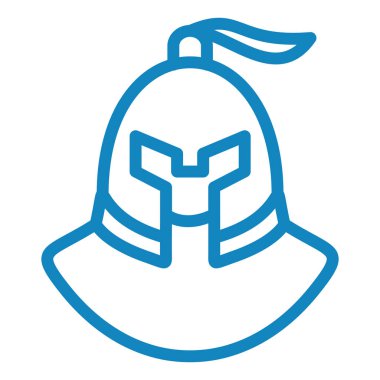 Eski savaşçı. Web simgesi basit illüstrasyon