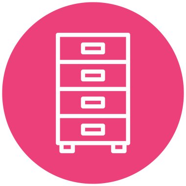 Dolap. Web simgesi basit illüstrasyon