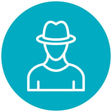 Man vektör simgesi modern basit illüstrasyon