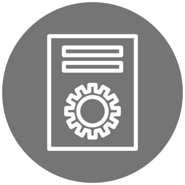 Belge. Web simgesi basit illüstrasyon