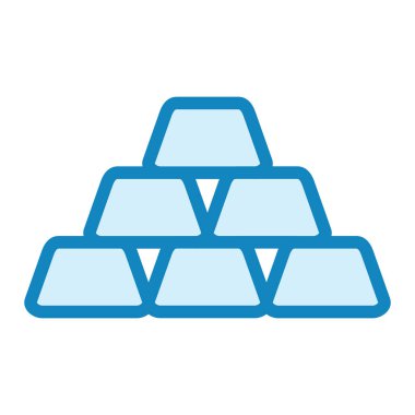 Altın çubuk simgesinin vektör illüstrasyonu