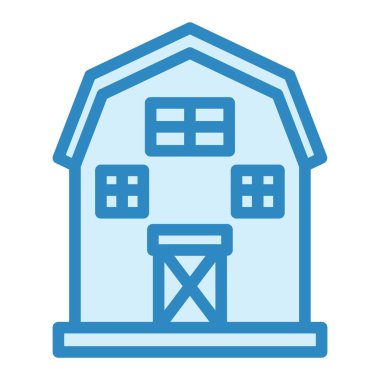 Ahır. Web simgesi basit illüstrasyon