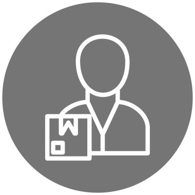 Teslimat. Web simgesi basit illüstrasyon