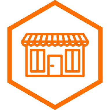 dükkan simgesi vektör illüstrasyonu