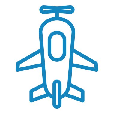 Uçak ikonu vektörü. Web ve mobil tasarım için basit biçim illüstrasyonu.