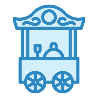 Yemek tezgahı. Web simgesi basit illüstrasyon