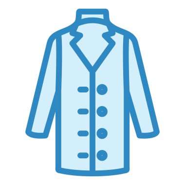 Laboratuvar önlüğü. Web simgesi basit illüstrasyon