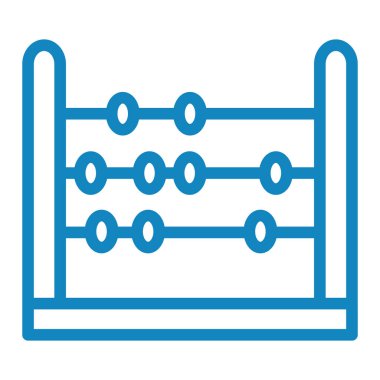 Abaküs. Web simgesi basit illüstrasyon