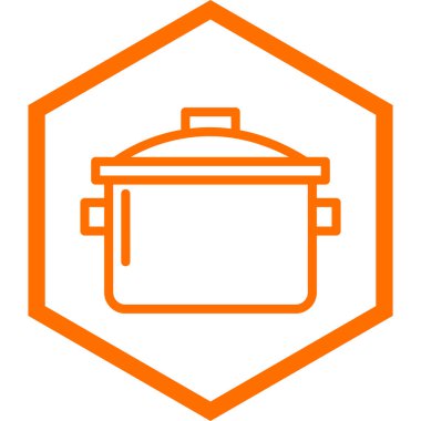 pişirme tencere simgesi. vektör çizim